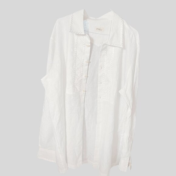 Baldessarini White Linen Shirt. Excellent Condition. Size: XL - Picture 4 of 15